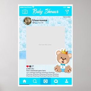 Instagram Aangepaste Selfie Frame Poster voor Baby