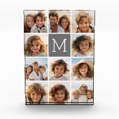 Instagram afbeelding Collage Aangepaste Monogram K Fotoblokken (Voorkant)