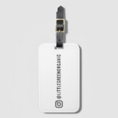 Instagram Bagagelabel | Je Instagram naam (Voorkant (verticaal))