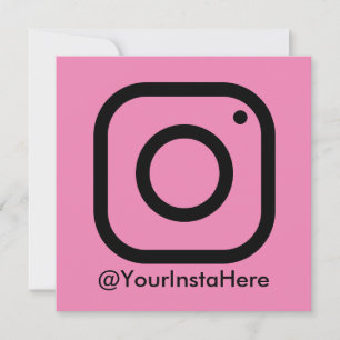 instagram bedrijf sociale media modern Roze Kaart