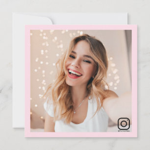 instagram bedrijf sociale media modern Roze Kaart