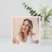 instagram bedrijf sociale media modern Roze Kaart (Staand voorkant)