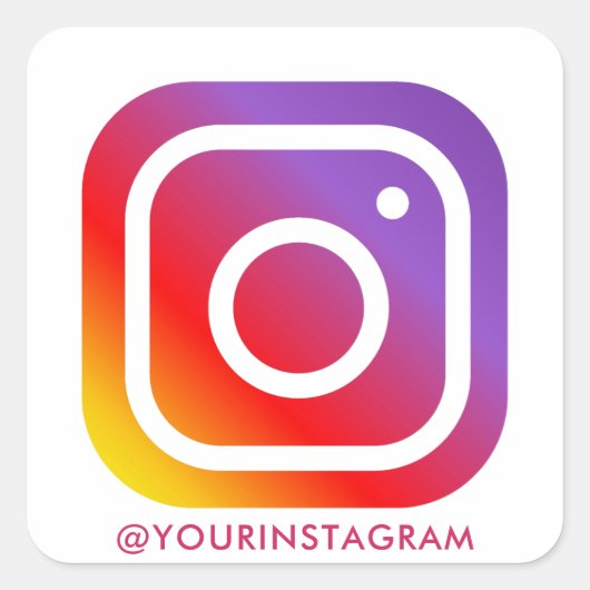 instagram bedrijf sociale media venster autodecel vierkante sticker (Voorkant)