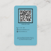 Instagram blauw en zwart schoonheidssalon Professi Visitekaartje (Achterkant)