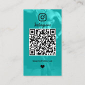 Instagram Blue & Black Personal Fitness Trainer Visitekaartje (Achterkant)