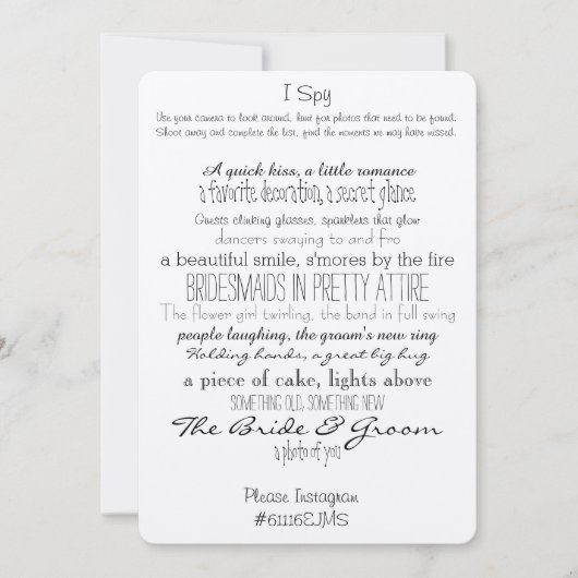 Instagram-borden Kaart (Voorkant)