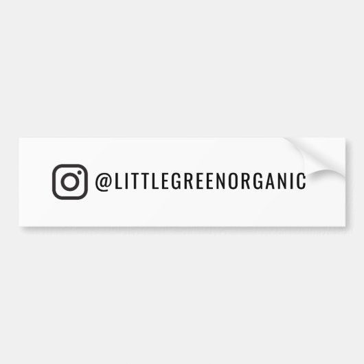 Instagram bumpersticker | Uw Instagramnaam (Voorkant)