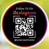 Instagram Business QR Code Zwart Sticker