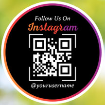 Instagram Business QR Code Zwart