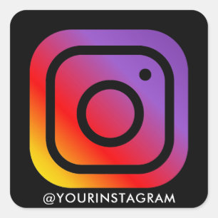 Instagram Business Social Media Eenvoudig Modern Vierkante Sticker
