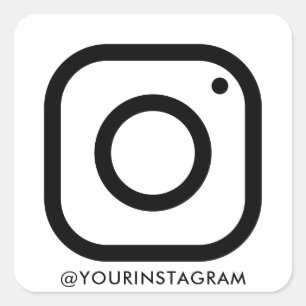 Instagram Business Social Media Eenvoudig Modern Vierkante Sticker