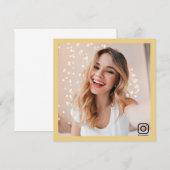 instagram business social media modern Gold Kaart (Voorkant / Achterkant)