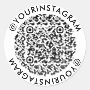 Instagram Business Social Media Moderne QR-code Ronde Sticker