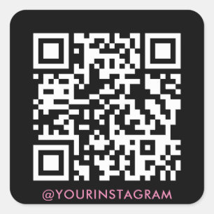 Instagram Business Social Media Moderne QR-code Vierkante Sticker