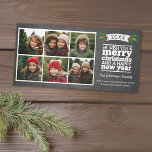 Instagram Chalkboard 6 Foto Collage Feestdagenkaart<br><div class="desc">Een trendy en griet met een afbeelding collage van 6 foto's.</div>
