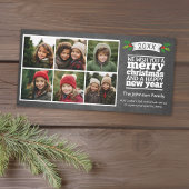 Instagram Chalkboard 6 Foto Collage Feestdagenkaart