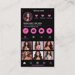 Instagram donker thema QR code 7 foto sociale medi Visitekaartje