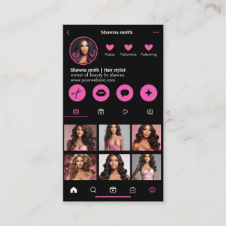 Instagram donker thema QR code 7 foto sociale medi Visitekaartje
