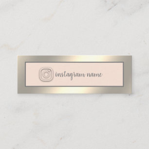 Instagram elegant luxe golden mini visitekaartje