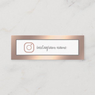 Instagram elegant luxe roos gold mini bus visitekaartje