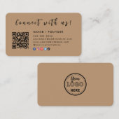 Instagram Facebook Connect met ons Rustic Camel Visitekaartje (Voorkant / Achterkant)