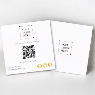 Instagram Facebook QR-code Social Media modern Vierkante Visitekaartje