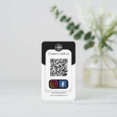 Instagram Facebook QR-code | Sociale media Visitekaartje (Staand voorkant)