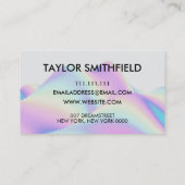 Instagram facebook twitter aura holo gradiënt visitekaartje (Achterkant)