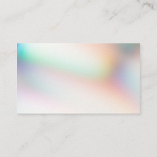 Instagram facebook twitter holo gradiënt visitekaartje (Achterkant)