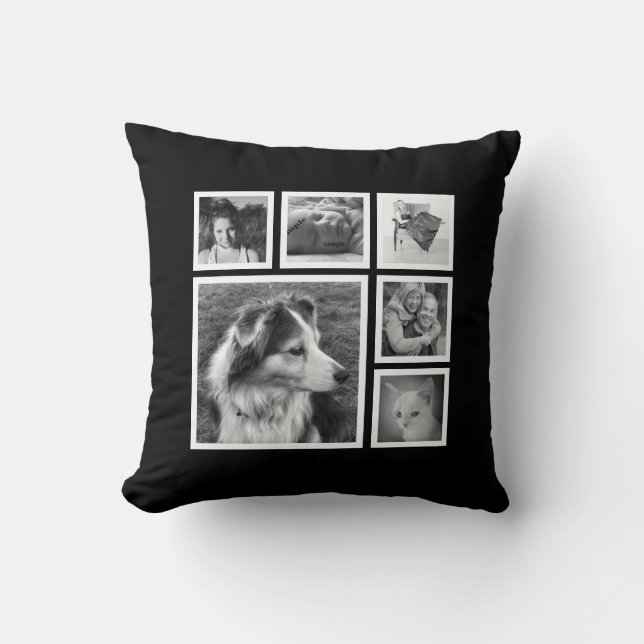 Instagram Family Photo Collage met Afbeelding met  Kussen (Voorkant)