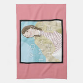 Instagram Foto Aangepast roze keukenhanddoek (Verticaal)