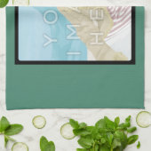 Instagram Foto Aangepaste groene keukenhanddoek (Gevouwen)