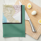 Instagram Foto Aangepaste groene keukenhanddoek (Quarter Fold)