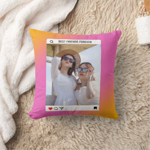Instagram Foto Beste Vriend Roze Sierkussen