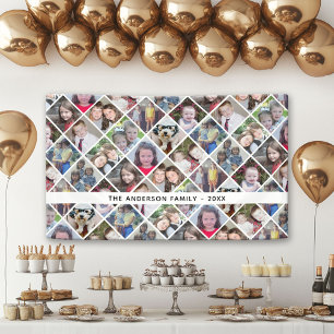 Instagram Foto Collage 12 foto's Kan kleur wijzige Spandoek