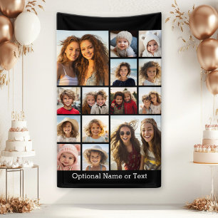 Instagram Foto Collage 14 foto's Kan kleur wijzige Spandoek