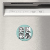 Instagram Foto Collage 4 afbeeldingen - blauwe str Magneet (Insitu (Vaatwasser))