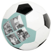 Instagram Foto Collage 4 afbeeldingen - blauwe str Voetbal (Drie kwart)