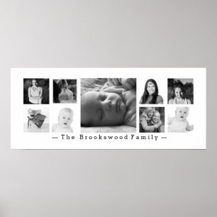 Instagram Foto Collage 9 Foto's met aangepaste tek Poster