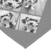 Instagram Foto Collage Aangepaste Monogramkolen Korte Tafelloper (Hoek)