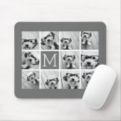 Instagram Foto Collage Aangepaste Monogramkolen Muismat (Met muis)