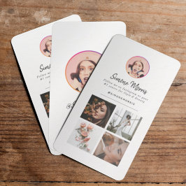 Instagram Foto Collage Moderne Script Social Media Contactkaartje