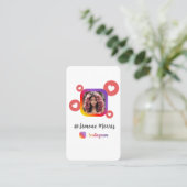 Instagram Foto Collage Moderne Script Social Media Visitekaartje (Staand voorkant)