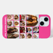 Instagram Foto Collage Tot 14 foto's Roze Case-Mate iPhone Case (Achterkant (horizontaal))