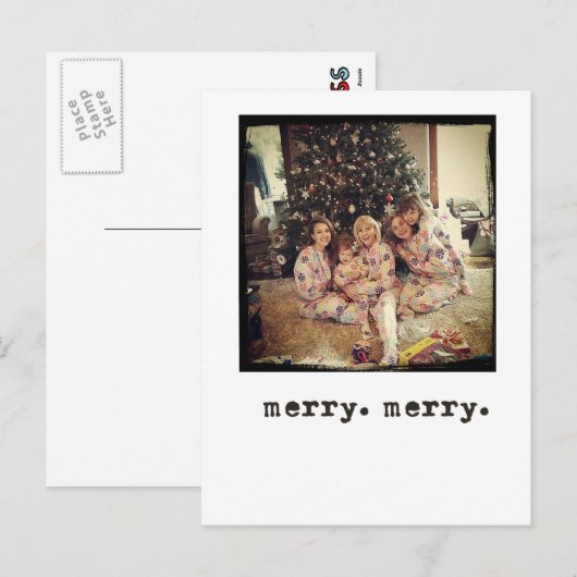 Instagram Foto Kerstkaarten Feestdagenkaart (Voorkant / Achterkant)
