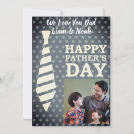 Instagram Foto Necktie Gray Stippen Fathers Day Ka Kaart