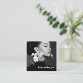 Instagram foto QR-code Vierkante Visitekaartje (Staand voorkant)