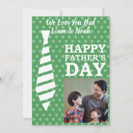 Instagram Foto Stropdas Green Stippen Fathers Day  Kaart
