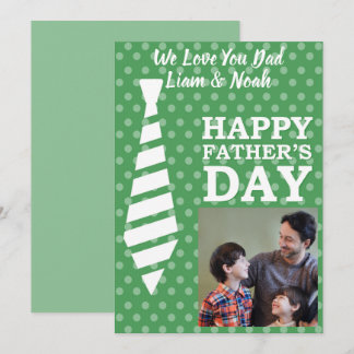 Instagram Foto Stropdas Green Stippen Fathers Day Kaart
