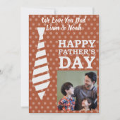 Instagram Foto Stropdas Stippen Brown Fathers Day  Kaart (Voorkant)